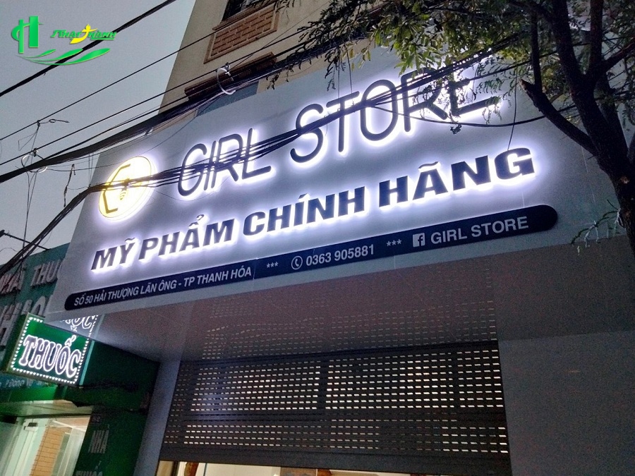 Biển quảng cáo hộp đèn mica