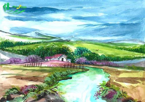 Tranh phong thuỷ đồng quê