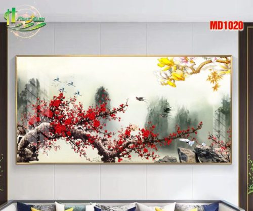 Tranh hoa đào trung quốc