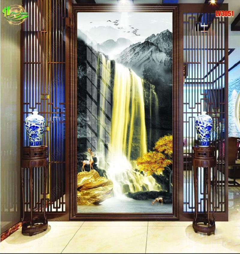 Tranh phong cảnh thác nước
