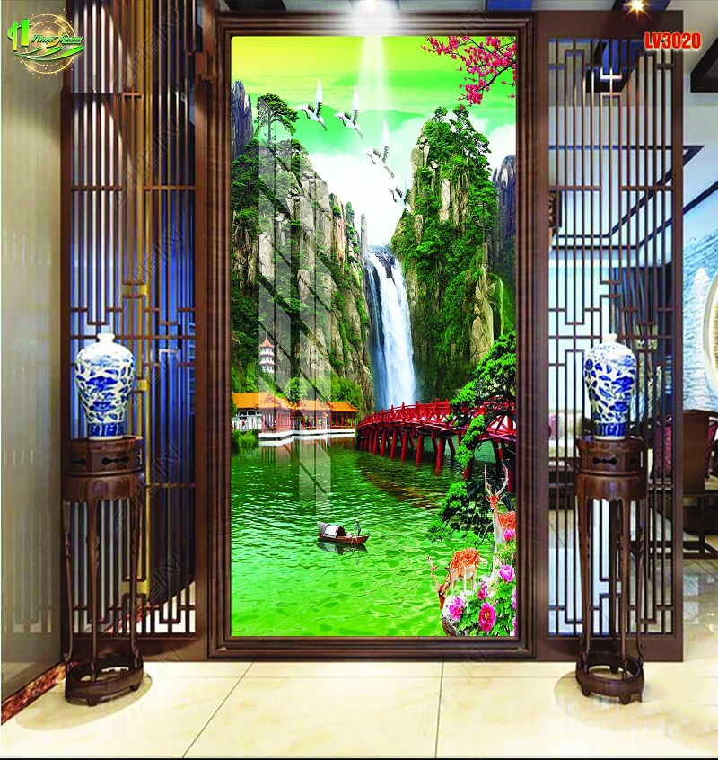 Tranh phong cảnh thác nước
