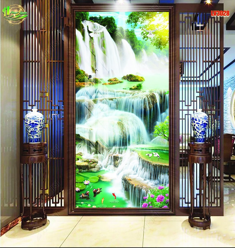 Tranh phong cảnh thác nước