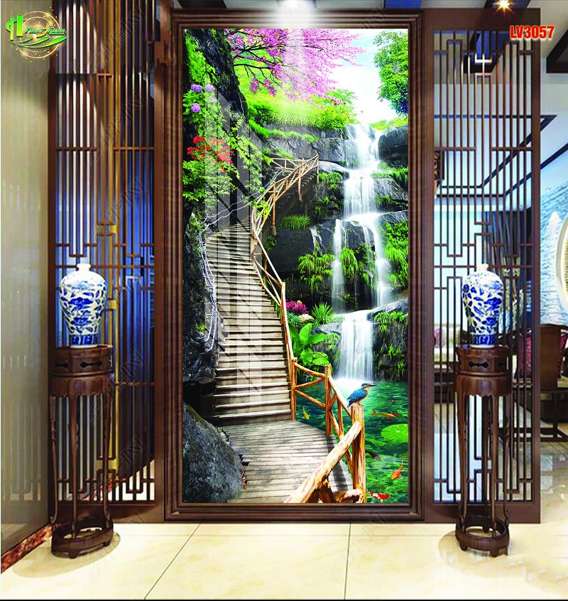 Tranh phong cảnh thác nước