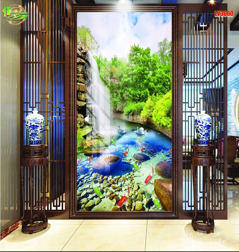 Tranh phong cảnh thác nước