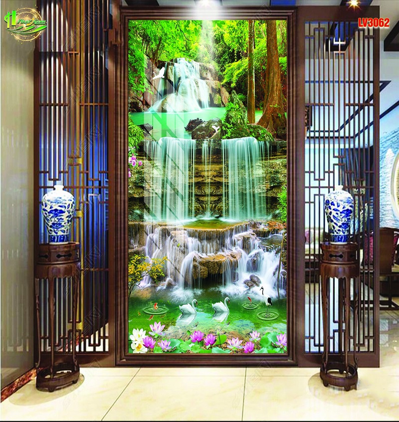 Tranh phong cảnh thác nước
