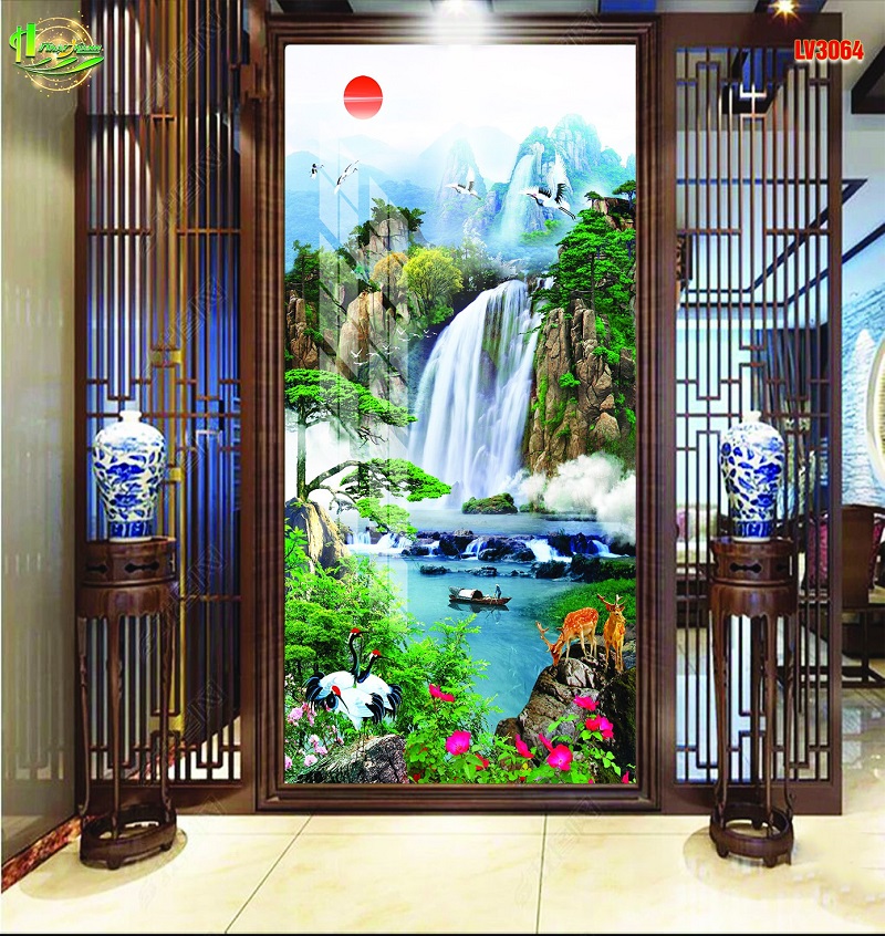 Tranh phong cảnh thác nước