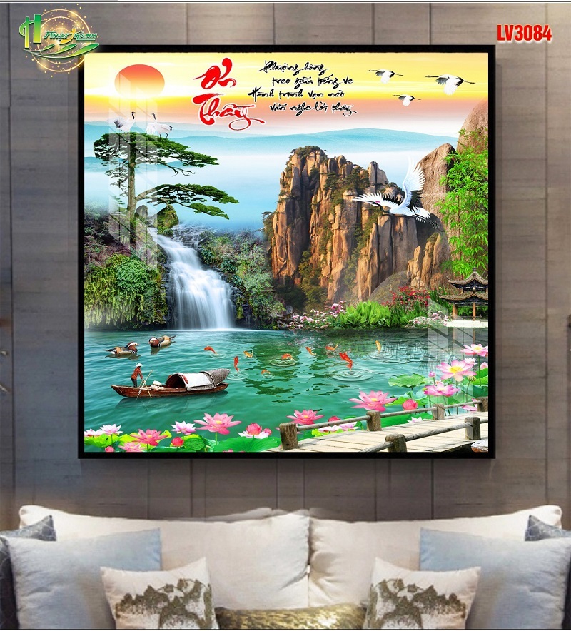 Tranh phong cảnh thác nước