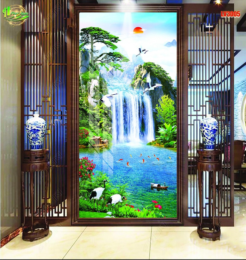 Tranh phong cảnh thác nước
