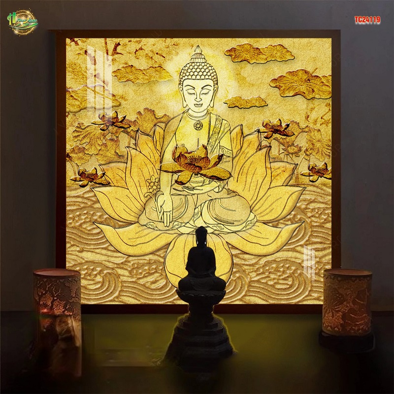 Tranh trúc chỉ hoa sen