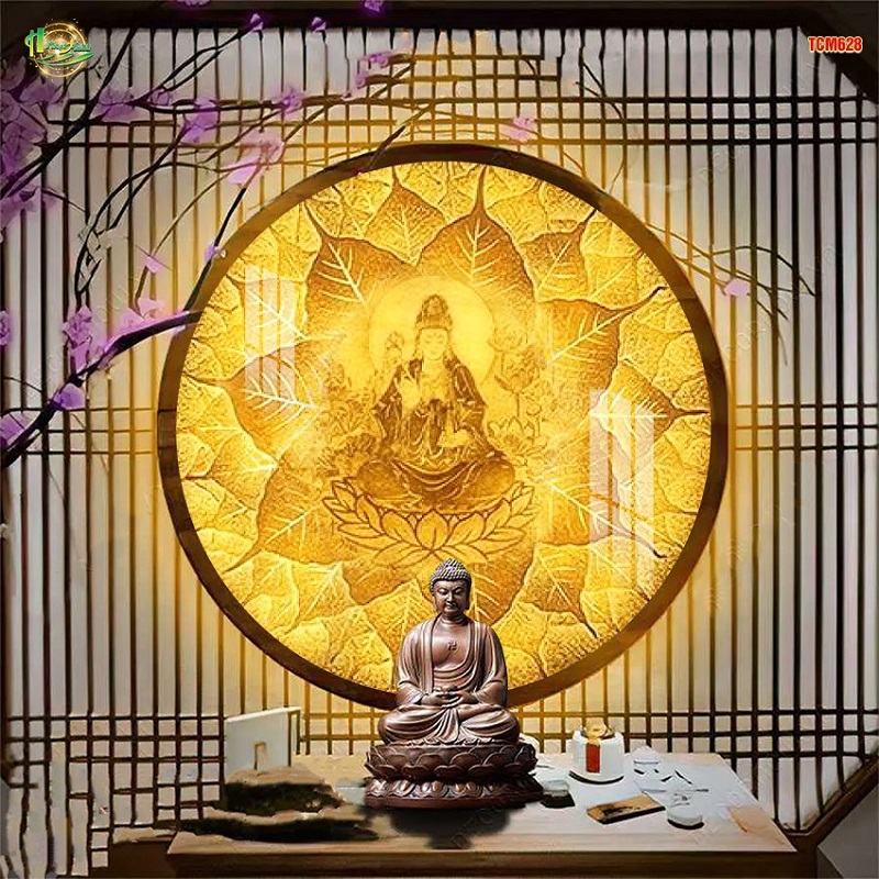 Tranh trúc chỉ hoa sen