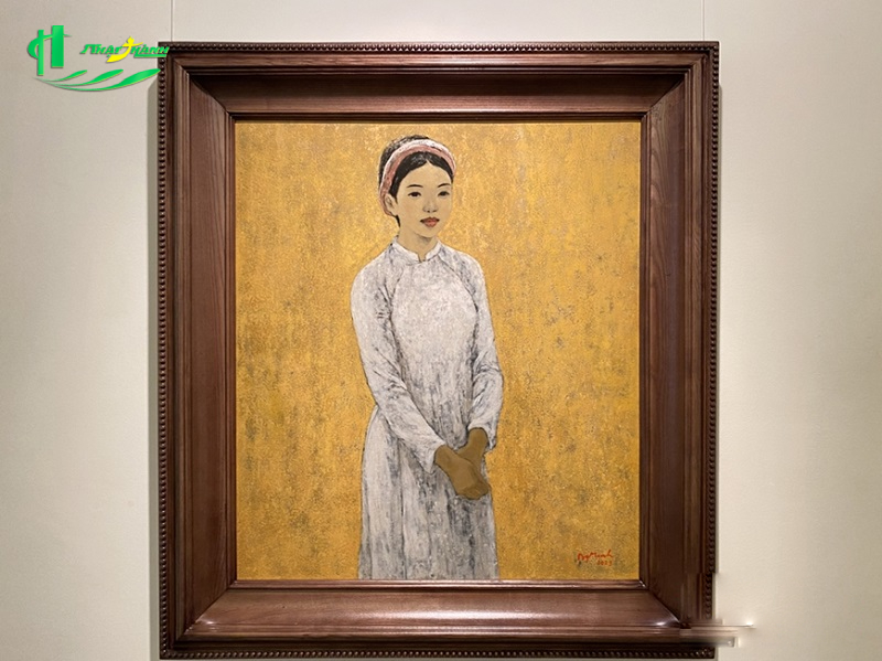 tranh vẽ người phụ nữ Việt Nam mặc áo dài